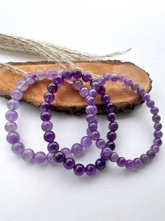 Bracciale di Ametista a Sfere: Eleganza in Diverse Misure