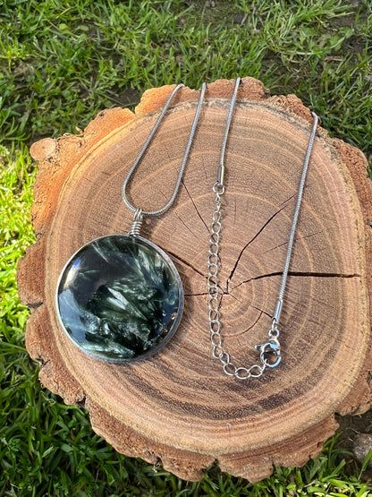 Collana con Serafinite tonda siberiana