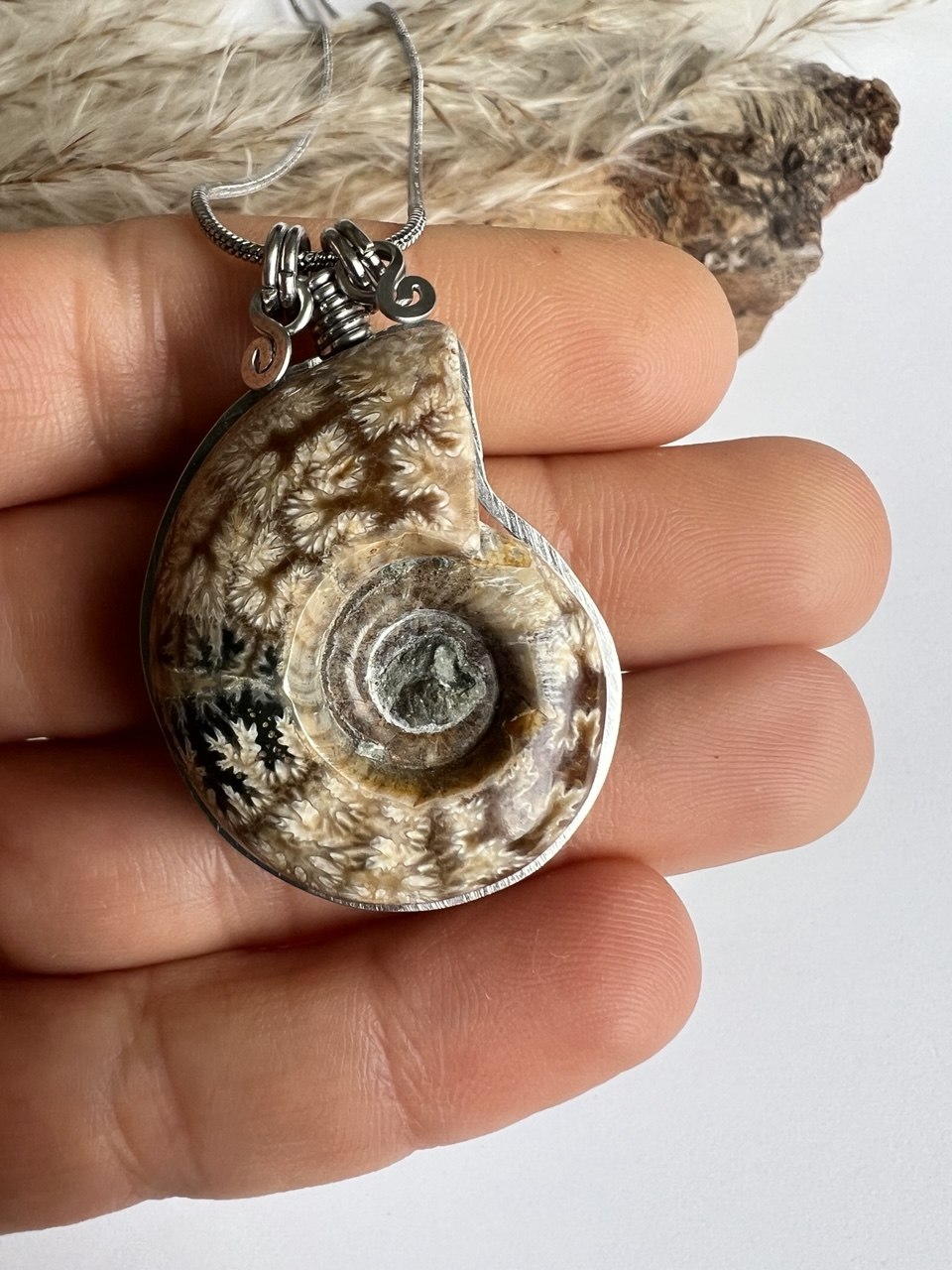 Collana Ammonite Fossile