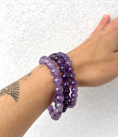 Bracciale di Ametista a Sfere: Eleganza in Diverse Misure