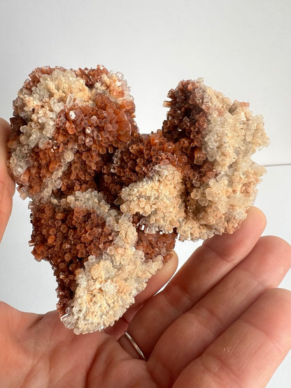 Splendido Cluster di Aragonite Bruna a Crescita Esagonale – 258g