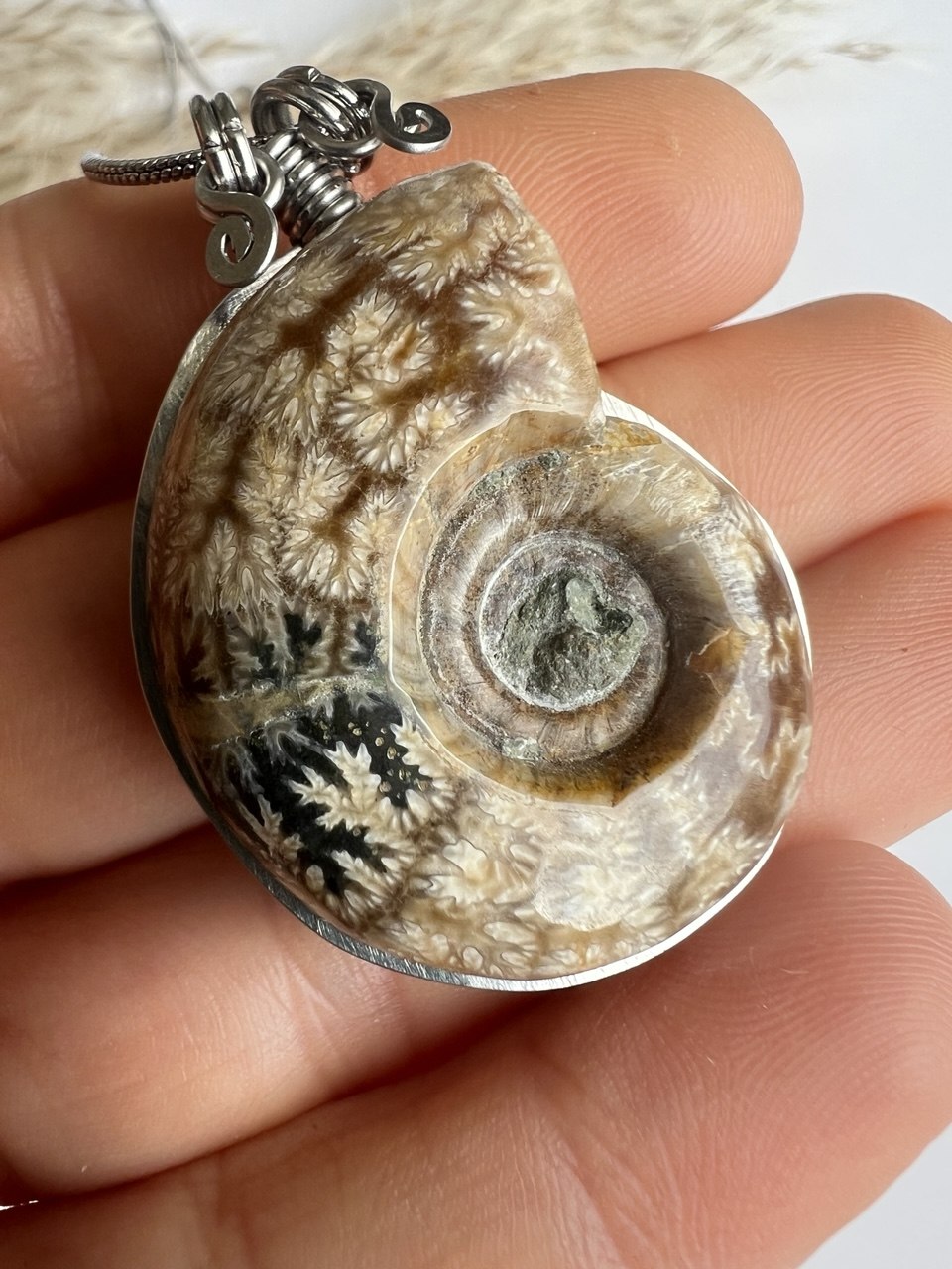 Collana Ammonite Fossile