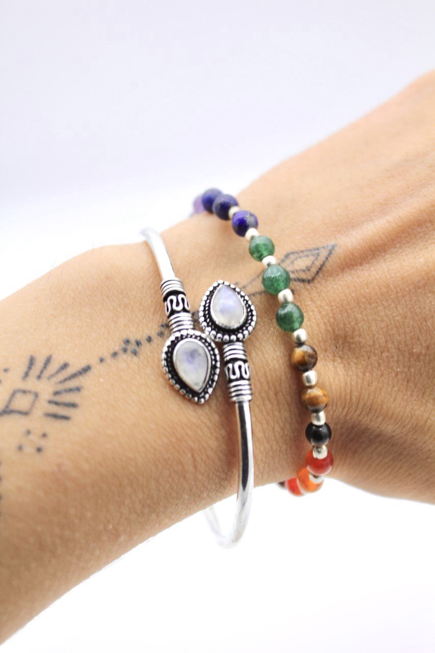 Bracciale con le pietre dei sette chakra