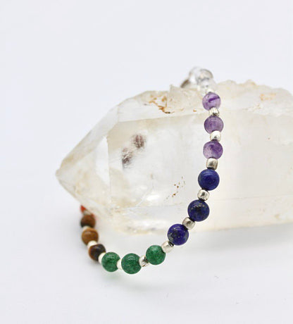 Bracciale con le pietre dei sette chakra