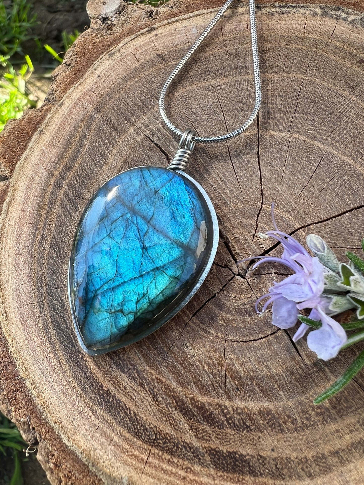 Collana con Labradorite blu intenso - Labradorite Mistica