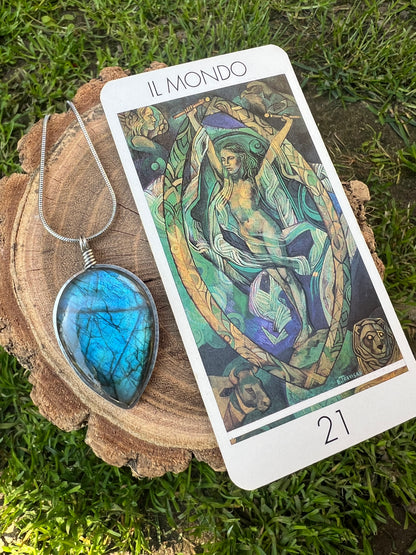Collana con Labradorite blu intenso - Labradorite Mistica