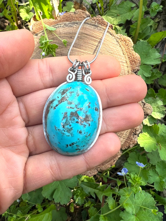 Collana con ciondolo di Turchese reale
