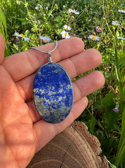 Collana con Lapislazzuli qualità superiore con costellazione di Pirite dorata