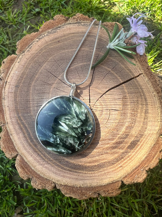 Collana con Serafinite tonda siberiana