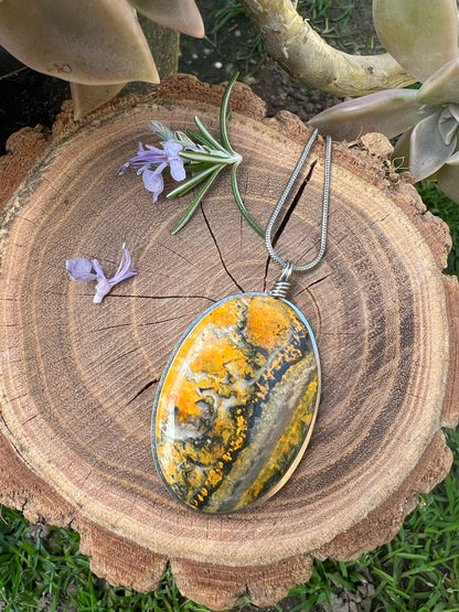 Collana con Diaspro BumbleBee dall' Indonesia - Diaspro Calabrone